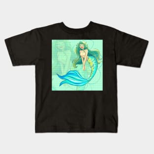 Pretty Mermaid Art Kids T-Shirt